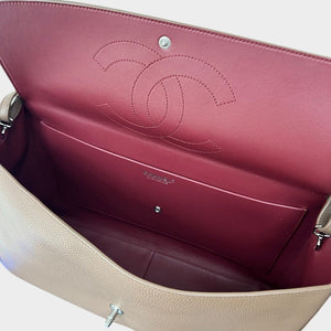 Souplissimo Maxi Flap Bag in Grained Calfskin Leather