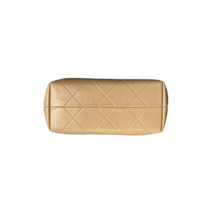 Quilted Leather Hobo Shoulder Bag