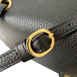 Grained Calfskin Small Souplissimo Maxi Flap Black bag