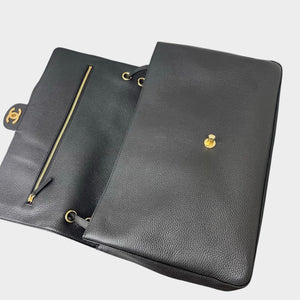 Souplissimo Maxi Flap Bag in Grained Calfskin Leather