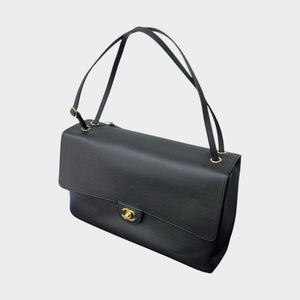 Souplissimo Maxi Flap Bag in Grained Calfskin Leather