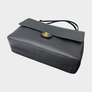 Souplissimo Maxi Flap Bag in Grained Calfskin Leather