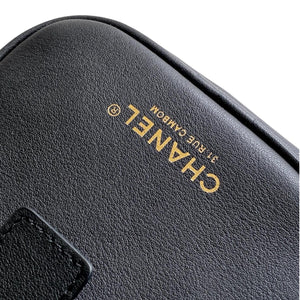 Calfskin Large Perfect Bowling Bag Black