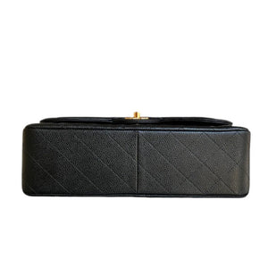Black Classic Jumbo Double Flap Bag
