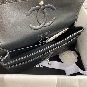 Classic Quilted Caviar Leather Medium Double Flap Bag
