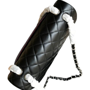 Black Classic Jumbo Double Flap Bag