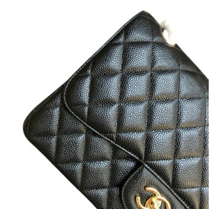 Black Classic Jumbo Double Flap Bag
