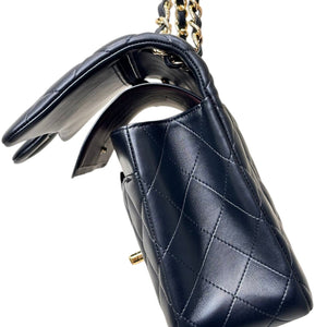Black Classic Jumbo Double Flap Bag