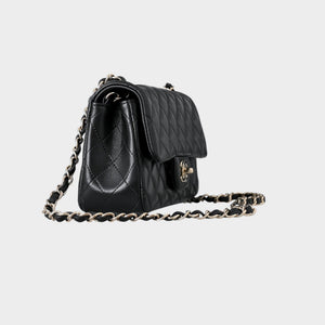 Classic Mini Quilted Leather Rectangular Flap Bag.