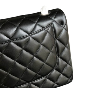 Black Classic Jumbo Double Flap Bag