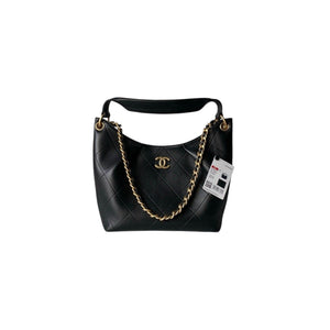 Quilted Leather Hobo Shoulder Bag
