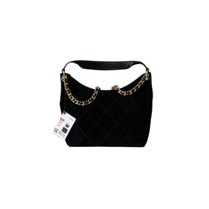 Quilted Suede Hobo Shoulder Bag