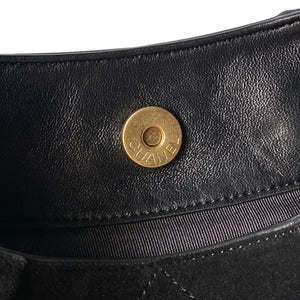Quilted Suede Hobo Shoulder Bag