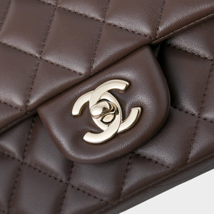 Classic Mini Quilted Leather Rectangular Flap Bag.