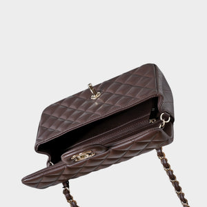 Classic Mini Quilted Leather Rectangular Flap Bag.