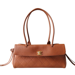 Grained Calfskin Stitched Urban Essentials Small Shopping Bag