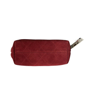 Quilted Suede Hobo Shoulder Bag