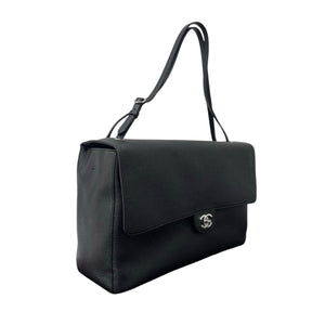Souplissimo Maxi Flap Bag in Grained Calfskin Leather