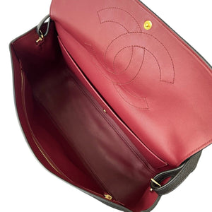 Grained Calfskin Small Souplissimo Maxi Flap Black bag