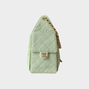 25 Quilted Leather Drawstring Handbag