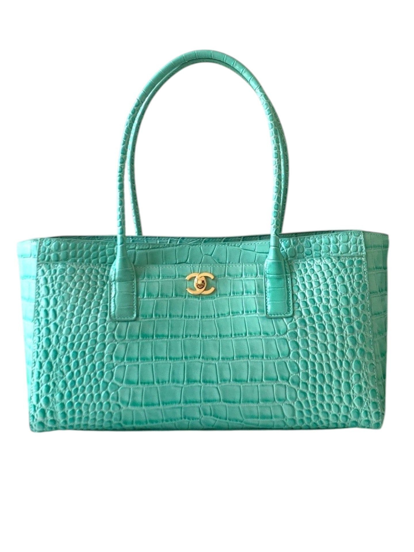 Calfskin Crocodile Embossed Archetype Shopping Tote bag