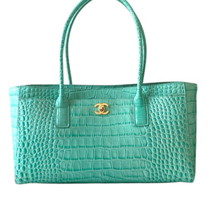 Calfskin Crocodile Embossed Archetype Shopping Tote bag