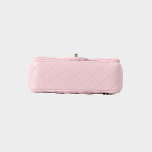 Classic Mini Quilted Leather Rectangular Flap Bag.