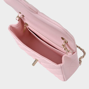 Classic Mini Quilted Leather Rectangular Flap Bag.