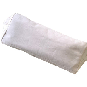 Coco Beach White & Black Denim Calfskin Small Shopping Bag