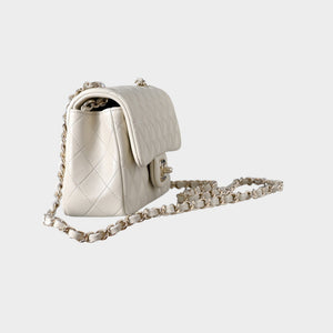 Classic Mini Quilted Leather Rectangular Flap Bag.
