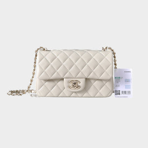 Classic Mini Quilted Leather Rectangular Flap Bag.