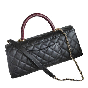 Black Trendy CC Caviar Leather Top Handle Bag