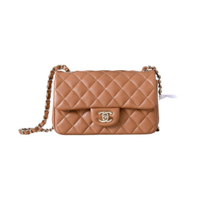 Classic Mini Quilted Leather Rectangular Flap Bag