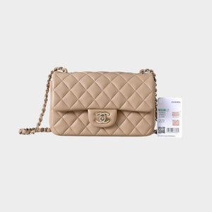 Classic Mini Quilted Leather Rectangular Flap Bag