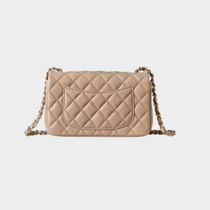 Classic Mini Quilted Leather Rectangular Flap Bag