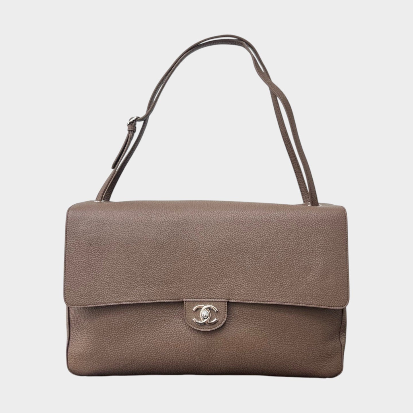 Souplissimo Maxi Flap Bag in Grained Calfskin Leather