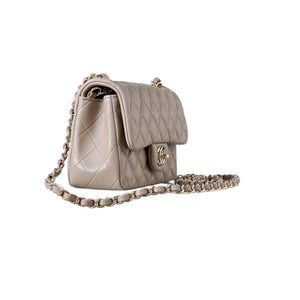 Classic Mini Quilted Leather Rectangular Flap Bag.