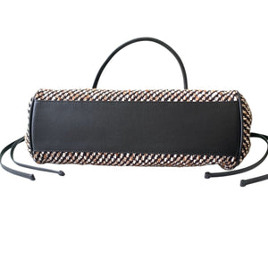 Tweed Calfskin Urban Essentials Bag Black Multicolor