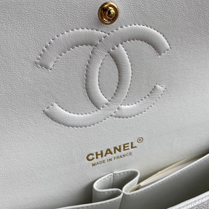 Classic Quilted Caviar Leather Medium Double Flap Bag
