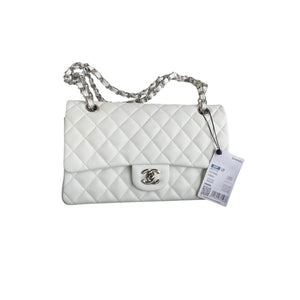 Classic Quilted Caviar Leather Medium Double Flap Bag