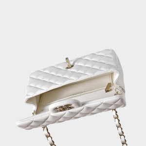 Classic Mini Quilted Leather Rectangular Flap Bag