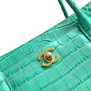 Calfskin Crocodile Embossed Archetype Shopping Tote bag