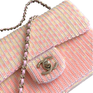 Woven Chain Strap Shoulder Handbag