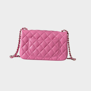 Classic Mini Quilted Leather Rectangular Flap Bag.
