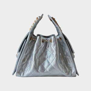 25 Quilted Leather Drawstring Handbag