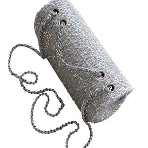 Woven Chain Strap Shoulder Handbag