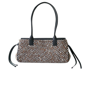 Tweed Calfskin Urban Essentials Bag Black Multicolor