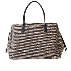 Tweed Calfskin Urban Essentials Bag Black Multicolor