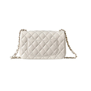 Classic Mini Quilted Leather Rectangular Flap Bag.