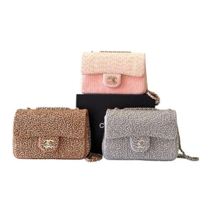 Woven Chain Strap Shoulder Handbag